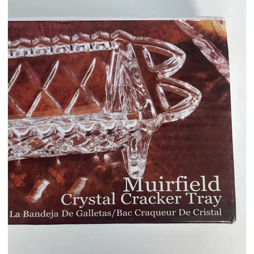 Crystal Clear Muirfield Crystal Cracker Tray New
